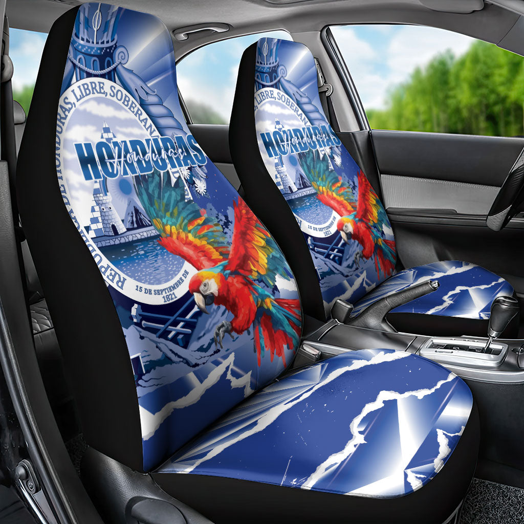 Honduras Scarlet Macaw Car Seat Cover Happy Independence Day