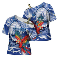 Personalized Honduras Scarlet Macaw Cross Shoulder Shirt Happy Independence Day