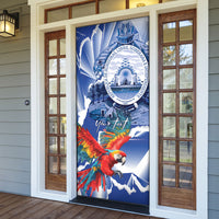 Personalized Honduras Scarlet Macaw Door Cover Happy Independence Day