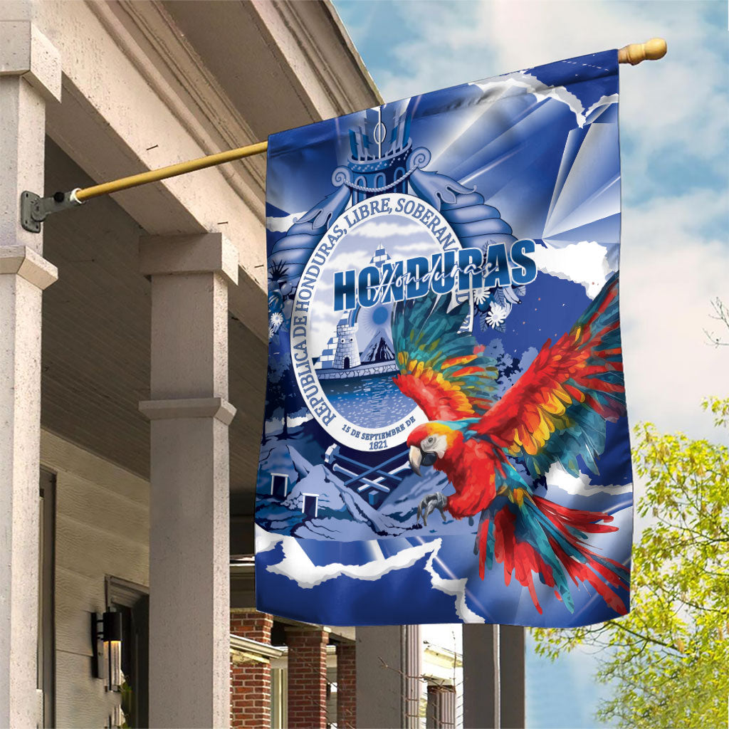 Honduras Scarlet Macaw Garden Flag Happy Independence Day