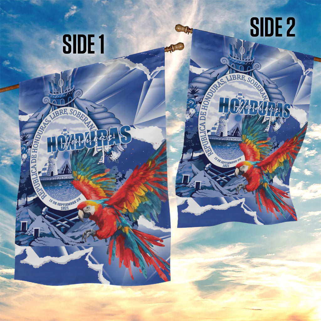Honduras Scarlet Macaw Garden Flag Happy Independence Day