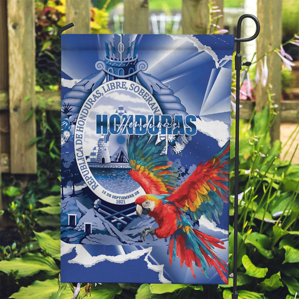 Honduras Scarlet Macaw Garden Flag Happy Independence Day