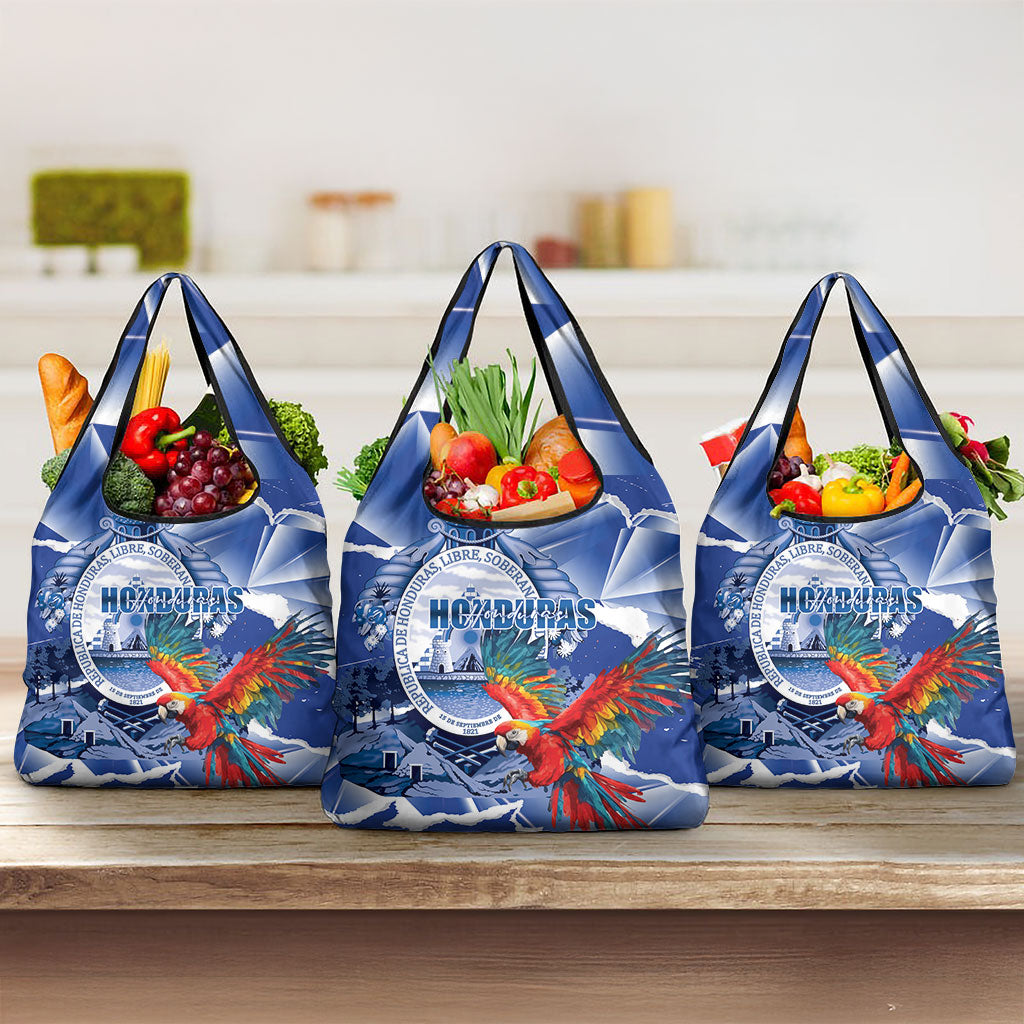Honduras Scarlet Macaw Grocery Bag Happy Independence Day