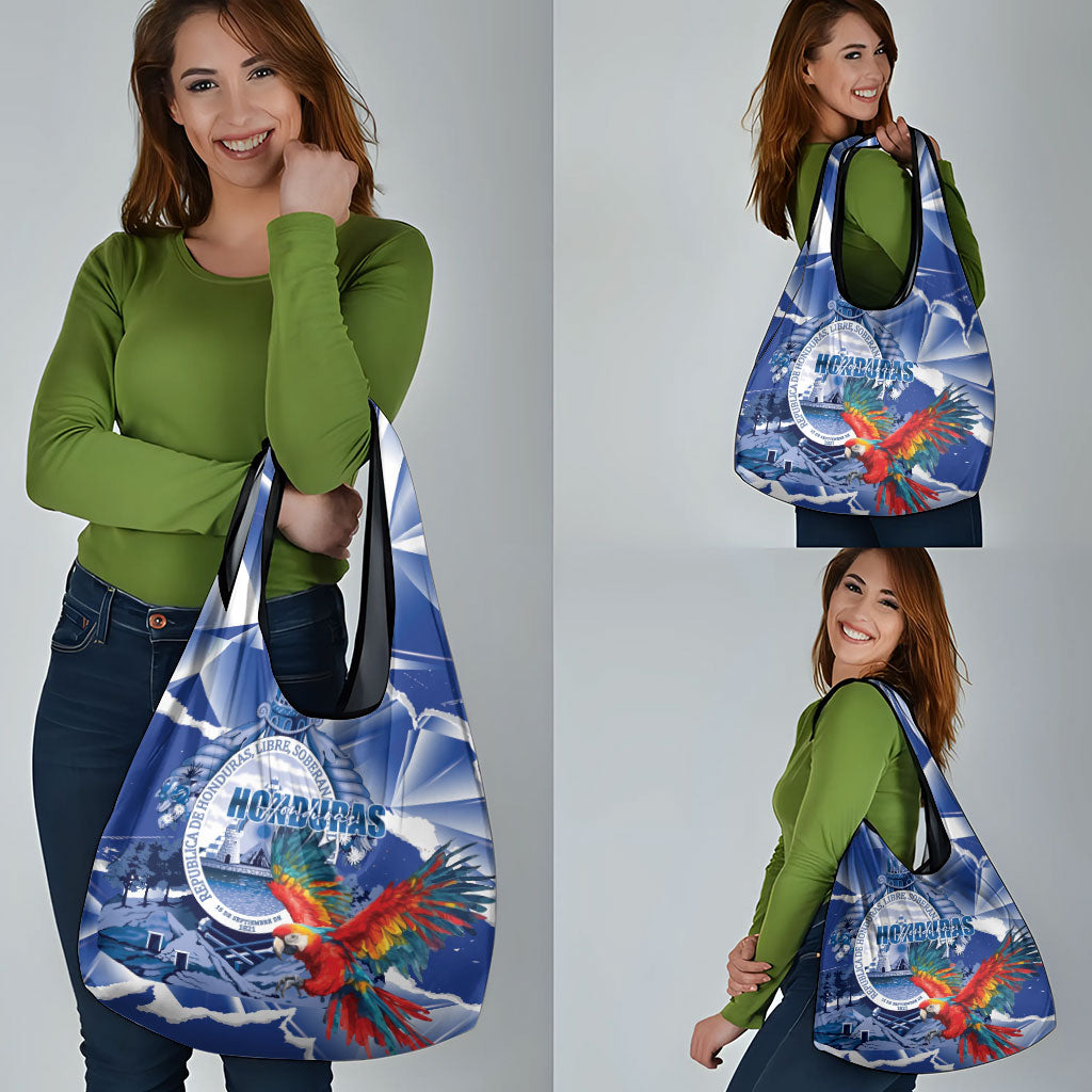Honduras Scarlet Macaw Grocery Bag Happy Independence Day