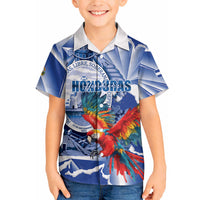 Personalized Honduras Scarlet Macaw Hawaiian Shirt Happy Independence Day