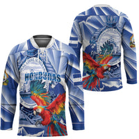 Personalized Honduras Scarlet Macaw Hockey Jersey Happy Independence Day