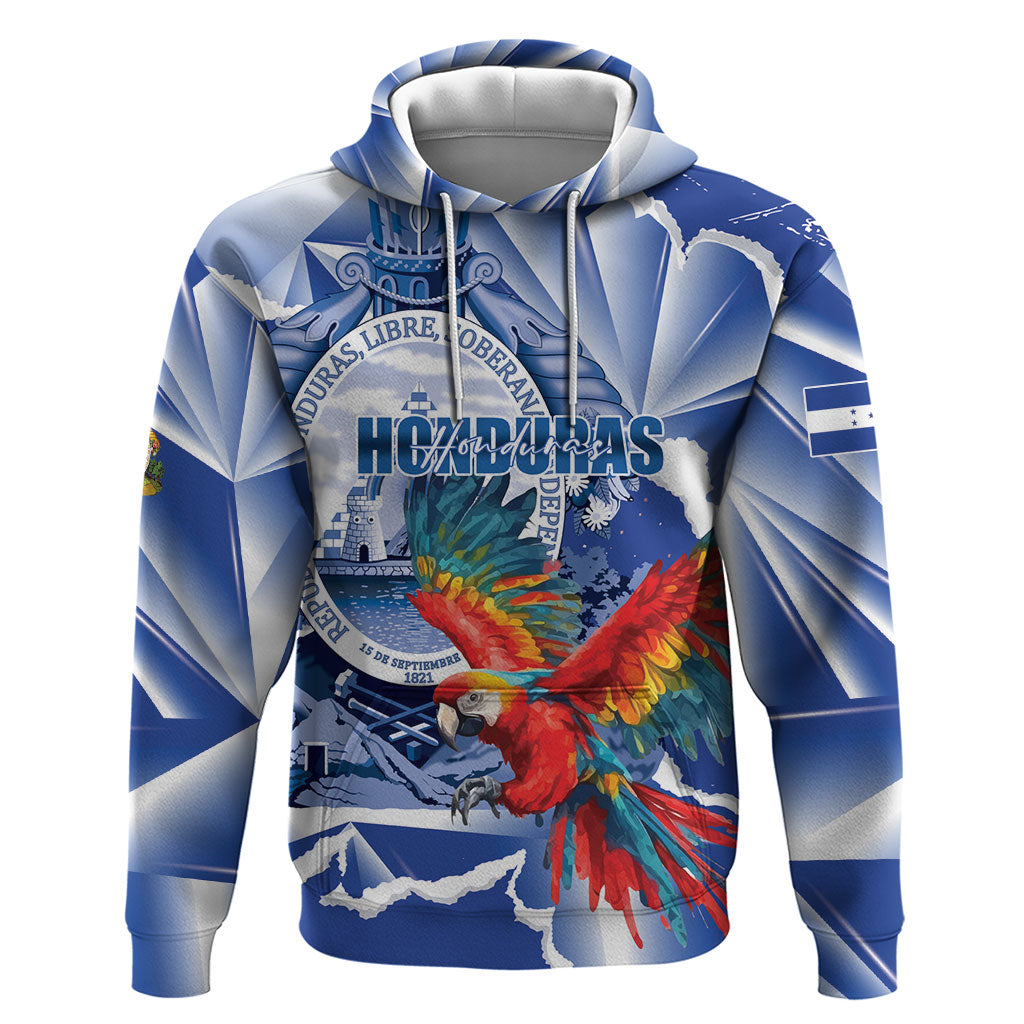 Personalized Honduras Scarlet Macaw Hoodie Happy Independence Day