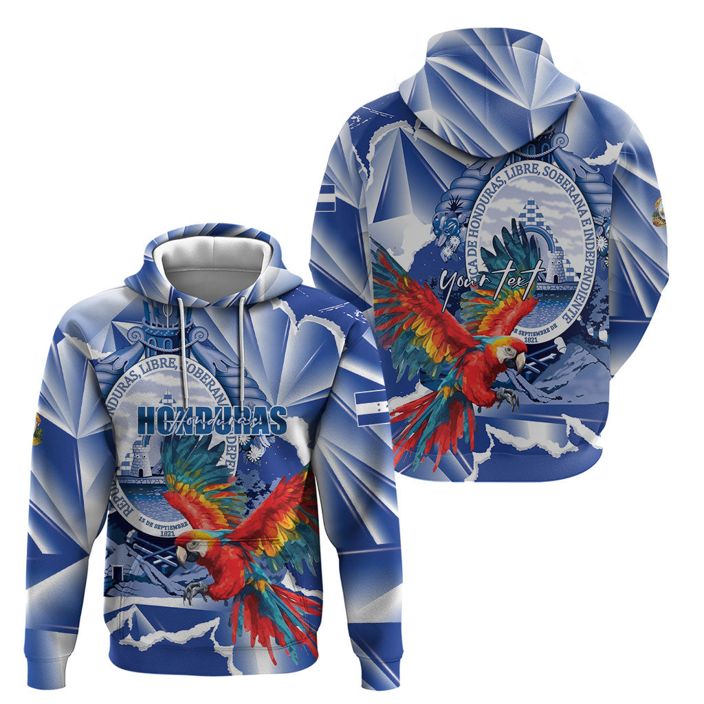 Personalized Honduras Scarlet Macaw Hoodie Happy Independence Day