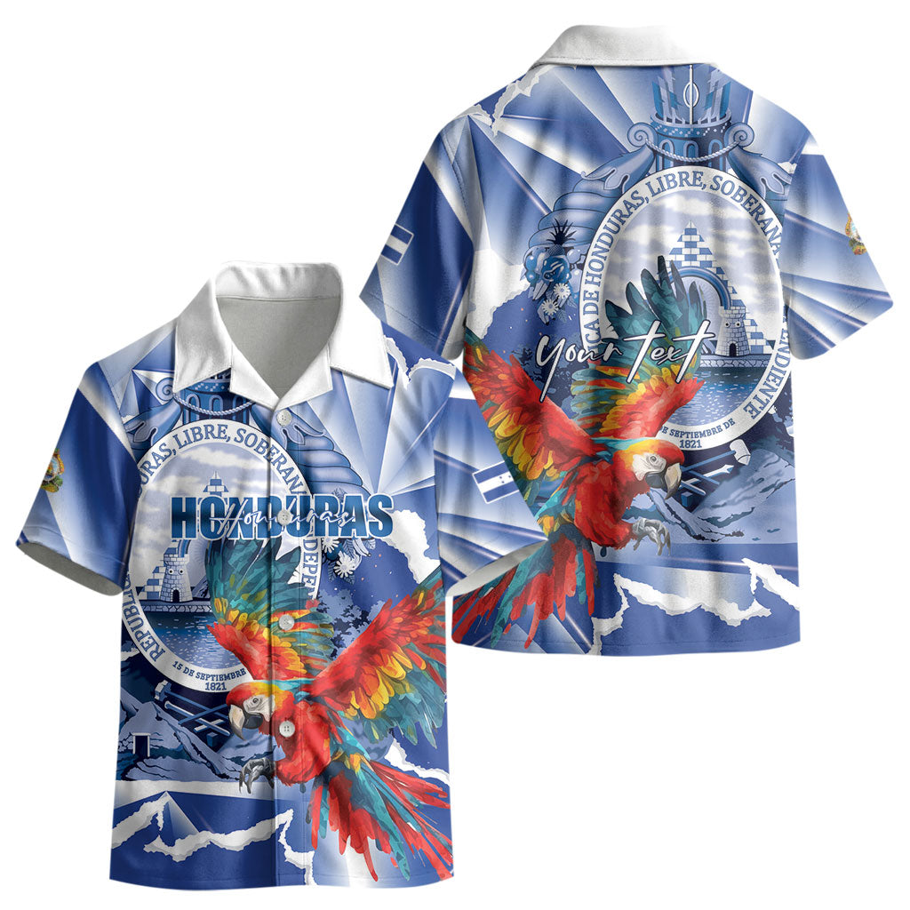 Personalized Honduras Scarlet Macaw Kid Hawaiian Shirt Happy Independence Day
