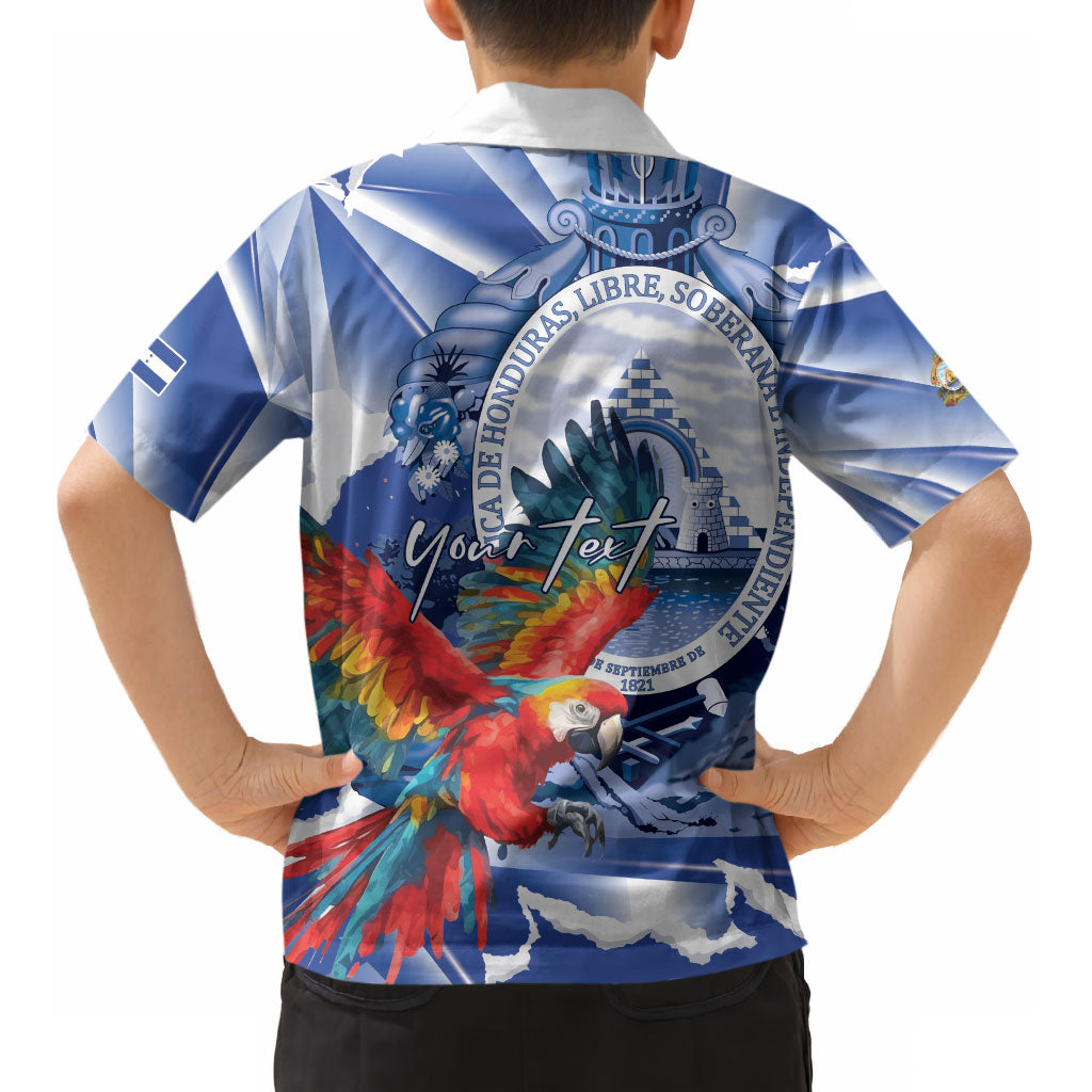 Personalized Honduras Scarlet Macaw Kid Hawaiian Shirt Happy Independence Day