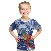 Personalized Honduras Scarlet Macaw Kid T Shirt Happy Independence Day