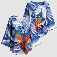 Personalized Honduras Scarlet Macaw Kimono Sleeve Blouse Happy Independence Day