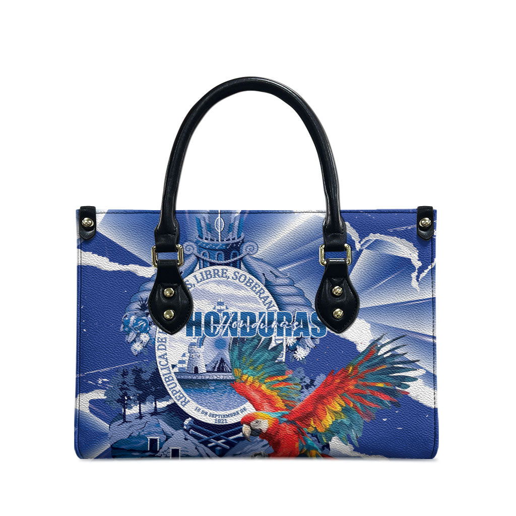 Honduras Scarlet Macaw Leather Bag Happy Independence Day
