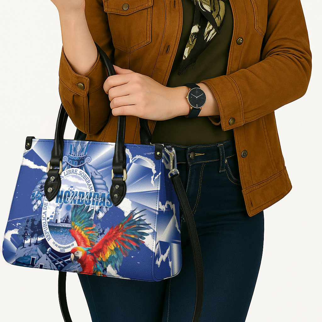 Honduras Scarlet Macaw Leather Bag Happy Independence Day