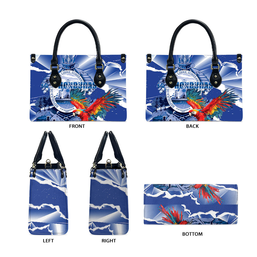 Honduras Scarlet Macaw Leather Bag Happy Independence Day