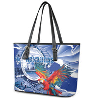 Honduras Scarlet Macaw Leather Tote Bag Happy Independence Day