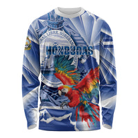 Personalized Honduras Scarlet Macaw Long Sleeve Shirt Happy Independence Day