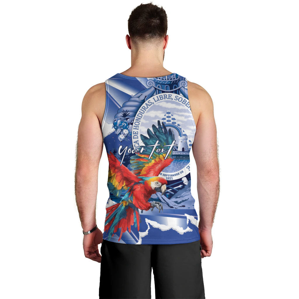Personalized Honduras Scarlet Macaw Men Tank Top Happy Independence Day