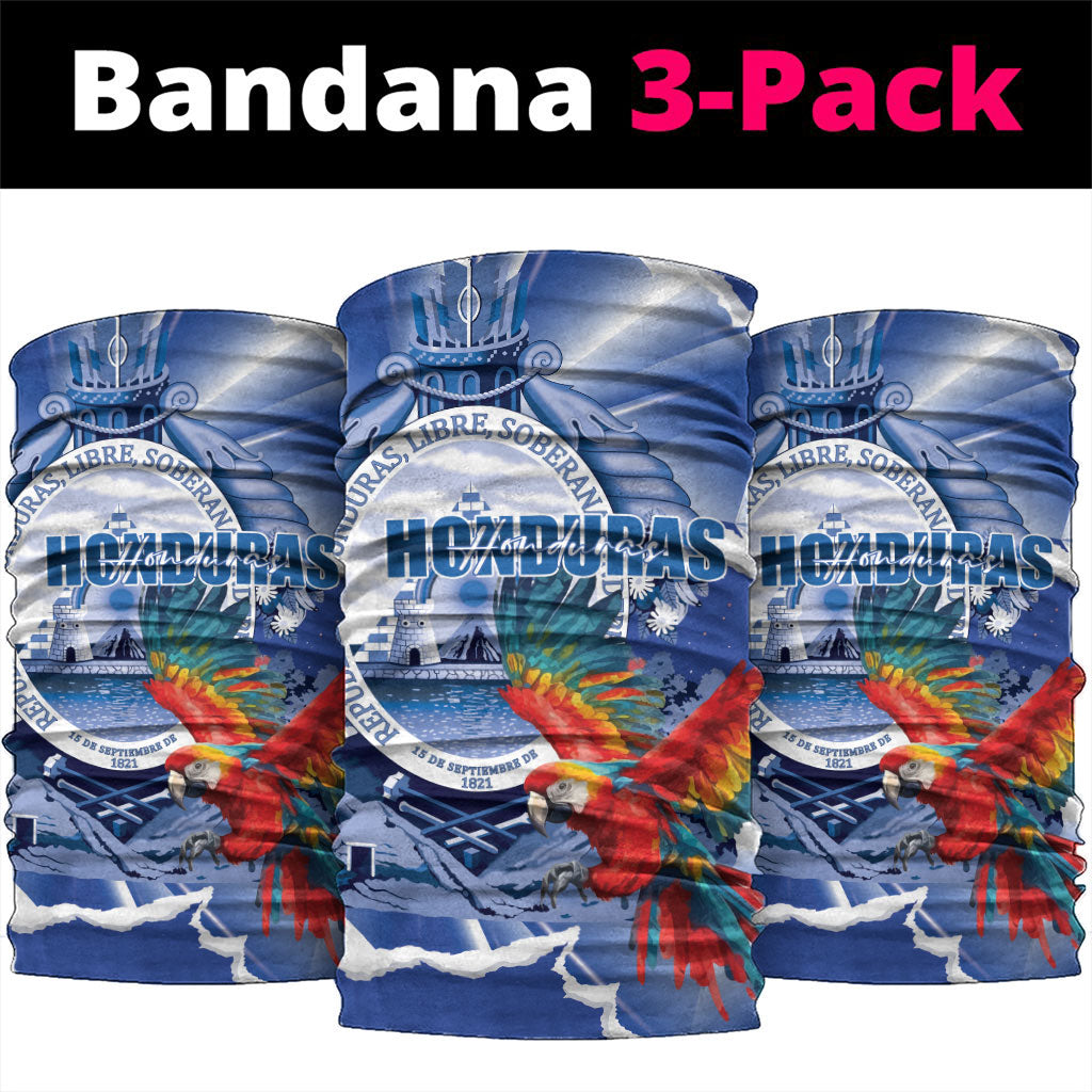 Honduras Scarlet Macaw Neck Gaiter Happy Independence Day