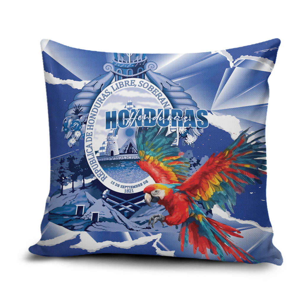 Honduras Scarlet Macaw Pillow Cover Happy Independence Day