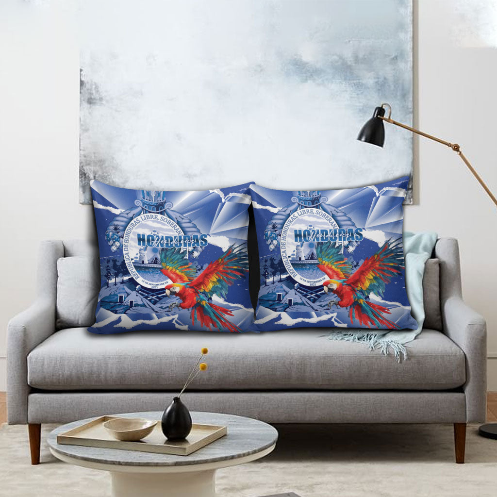 Honduras Scarlet Macaw Pillow Cover Happy Independence Day