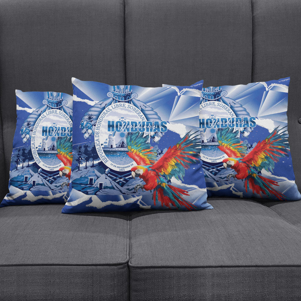 Honduras Scarlet Macaw Pillow Cover Happy Independence Day