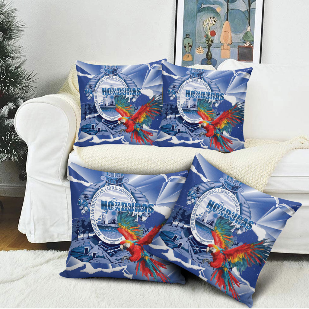 Honduras Scarlet Macaw Pillow Cover Happy Independence Day