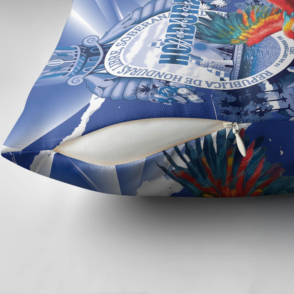 Honduras Scarlet Macaw Pillow Cover Happy Independence Day