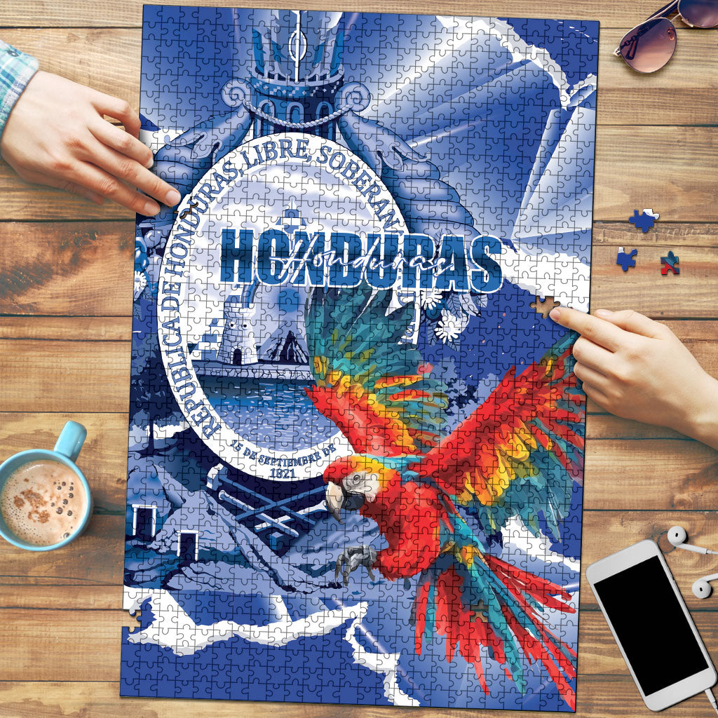 Honduras Scarlet Macaw Puzzle Happy Independence Day