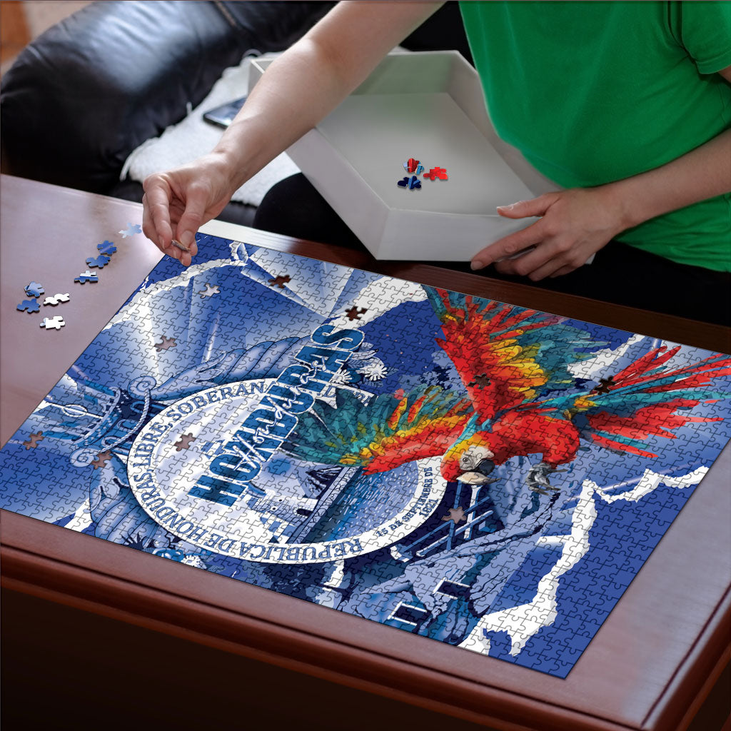 Honduras Scarlet Macaw Puzzle Happy Independence Day