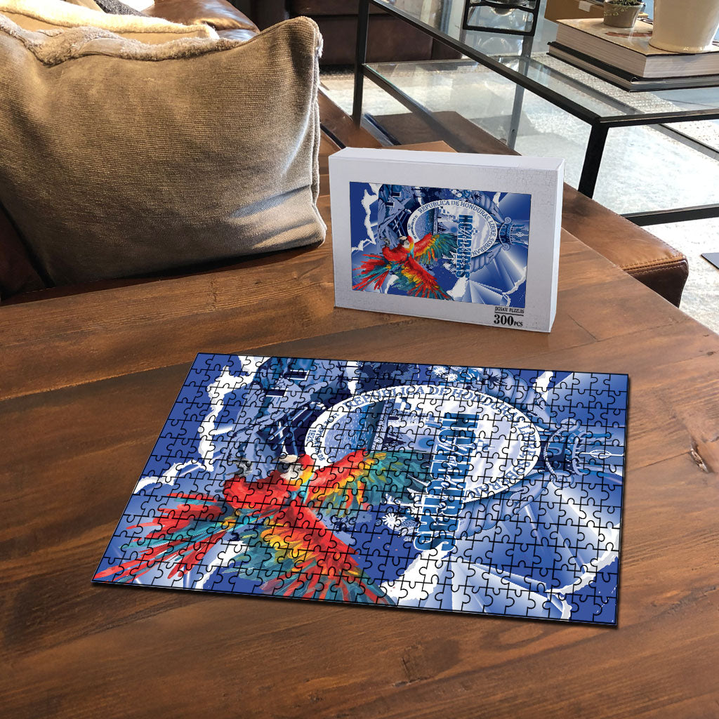 Honduras Scarlet Macaw Puzzle Happy Independence Day