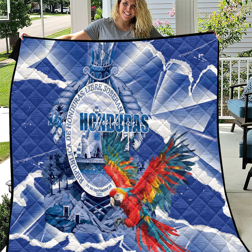 Honduras Scarlet Macaw Quilt Happy Independence Day
