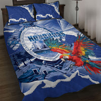 Honduras Scarlet Macaw Quilt Bed Set Happy Independence Day