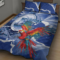 Honduras Scarlet Macaw Quilt Bed Set Happy Independence Day