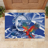 Honduras Scarlet Macaw Rubber Doormat Happy Independence Day