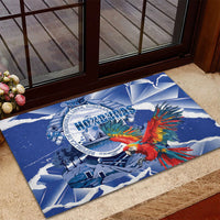 Honduras Scarlet Macaw Rubber Doormat Happy Independence Day