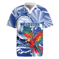 Personalized Honduras Scarlet Macaw Rugby Jersey Happy Independence Day