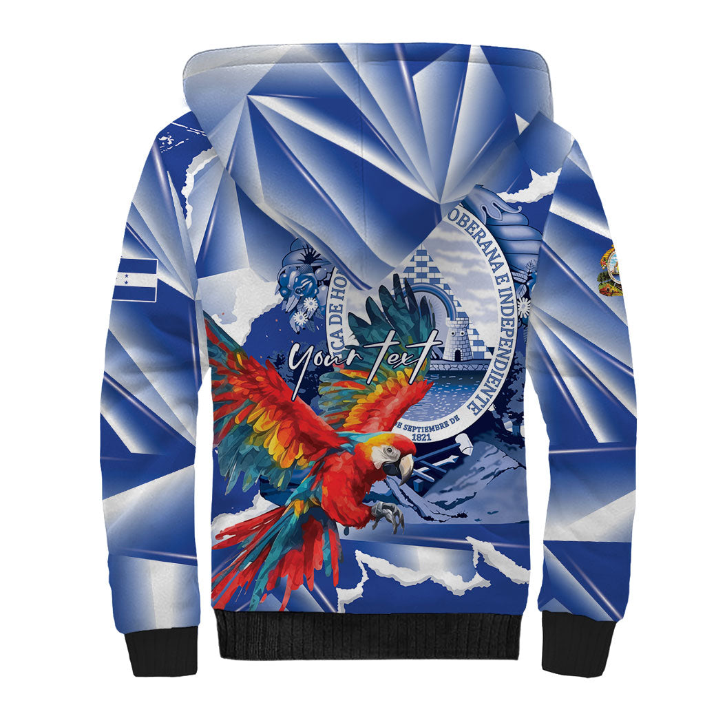Personalized Honduras Scarlet Macaw Sherpa Hoodie Happy Independence Day