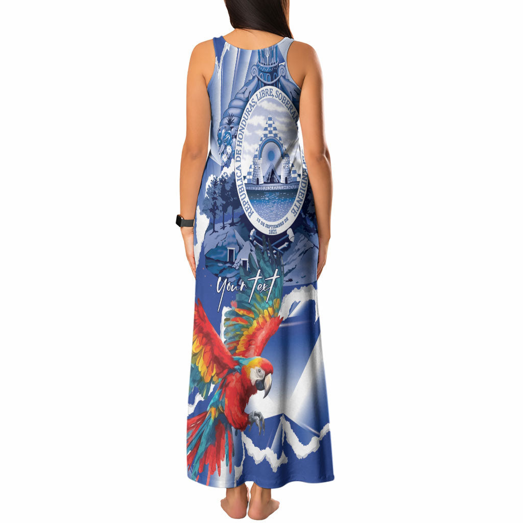 Personalized Honduras Scarlet Macaw Tank Maxi Dress Happy Independence Day