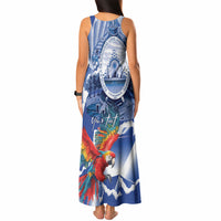 Personalized Honduras Scarlet Macaw Tank Maxi Dress Happy Independence Day