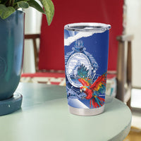 Personalized Honduras Scarlet Macaw Tumbler Cup Happy Independence Day