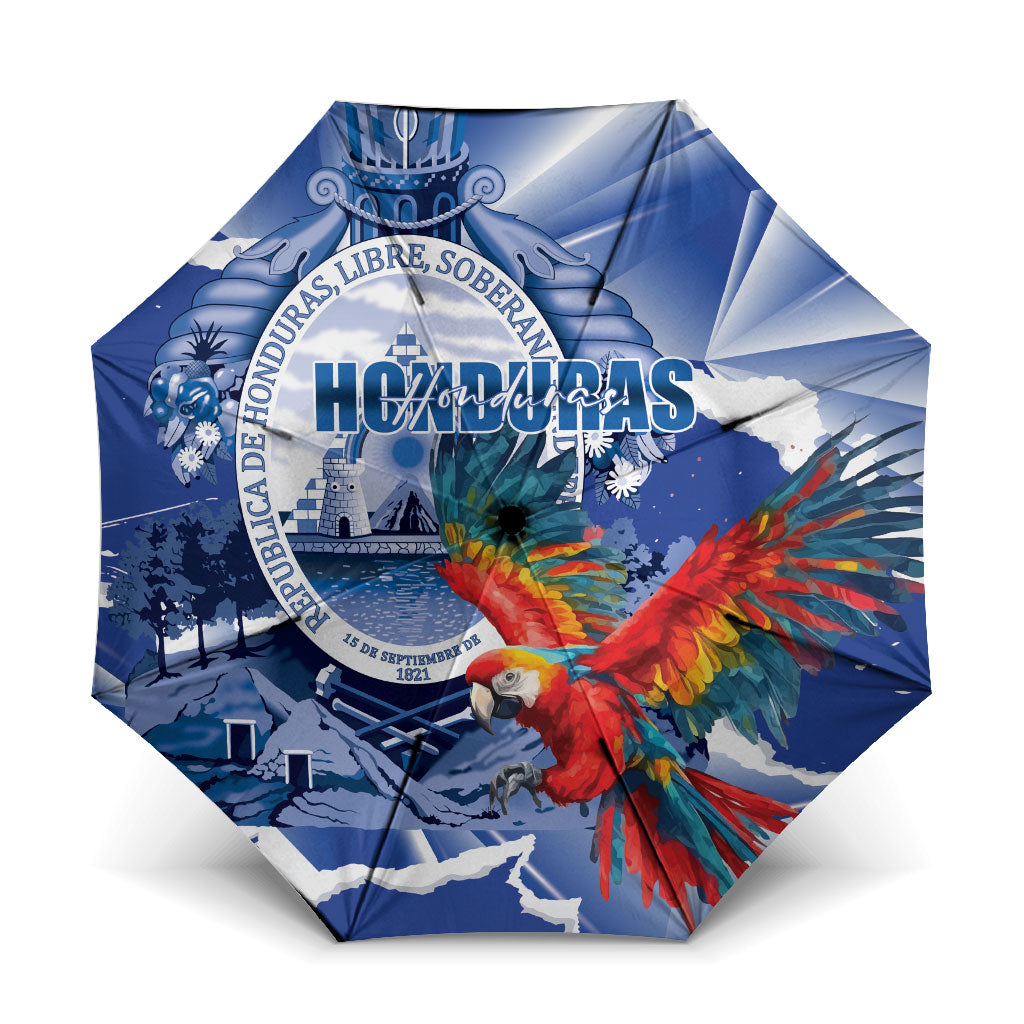 Honduras Scarlet Macaw Umbrella Happy Independence Day