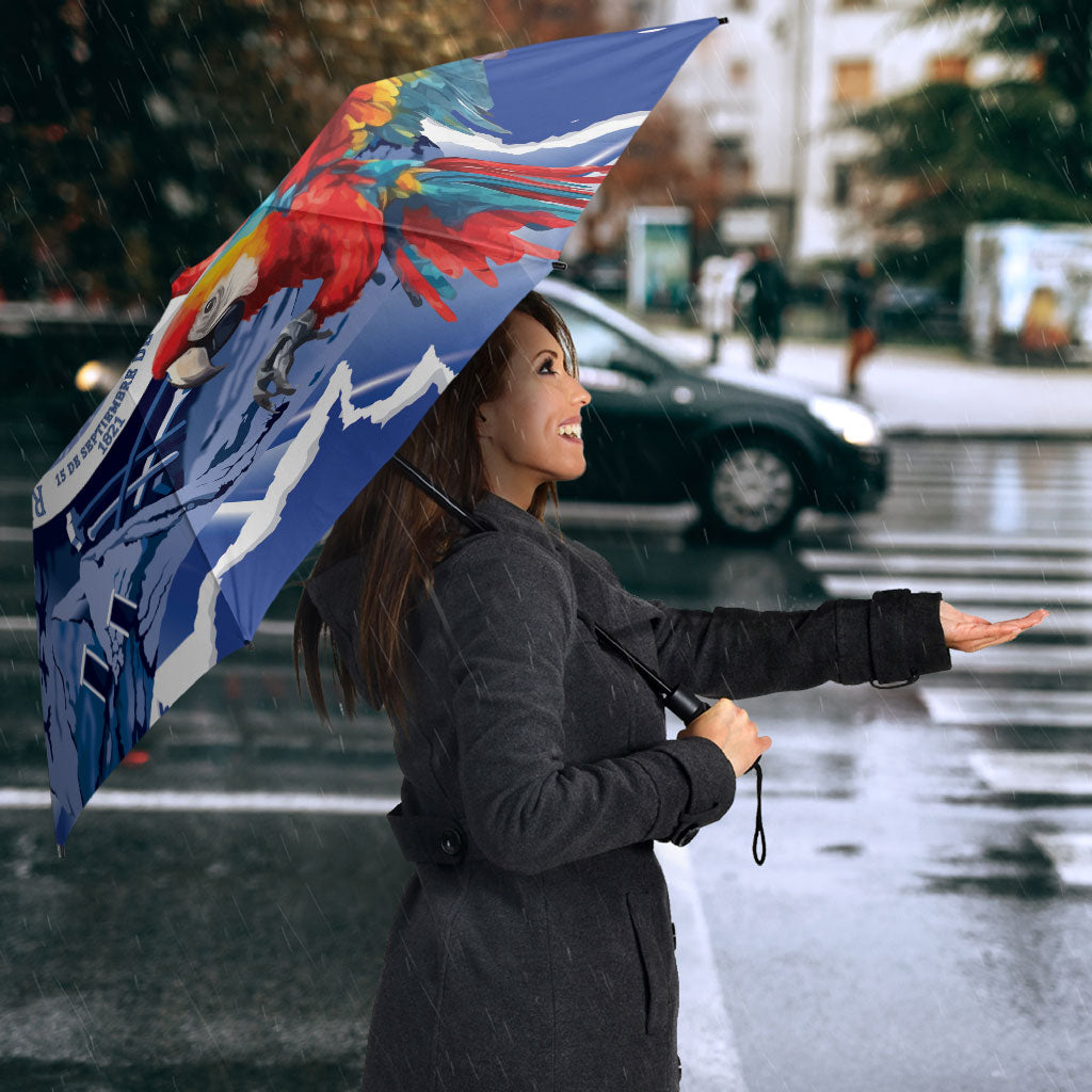 Honduras Scarlet Macaw Umbrella Happy Independence Day