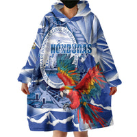 Personalized Honduras Scarlet Macaw Wearable Blanket Hoodie Happy Independence Day