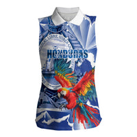 Personalized Honduras Scarlet Macaw Women Sleeveless Polo Shirt Happy Independence Day