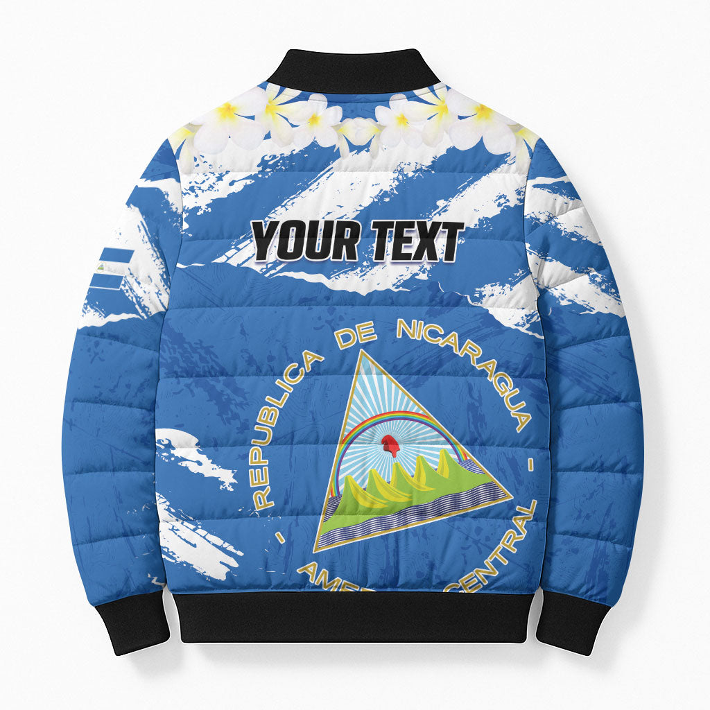 Personalized Nicaragua Sacuanjoche Bomber Puffer Jacket Happy Independence Day