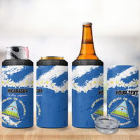 Personalized Nicaragua Sacuanjoche 4 in 1 Can Cooler Tumbler Happy Independence Day
