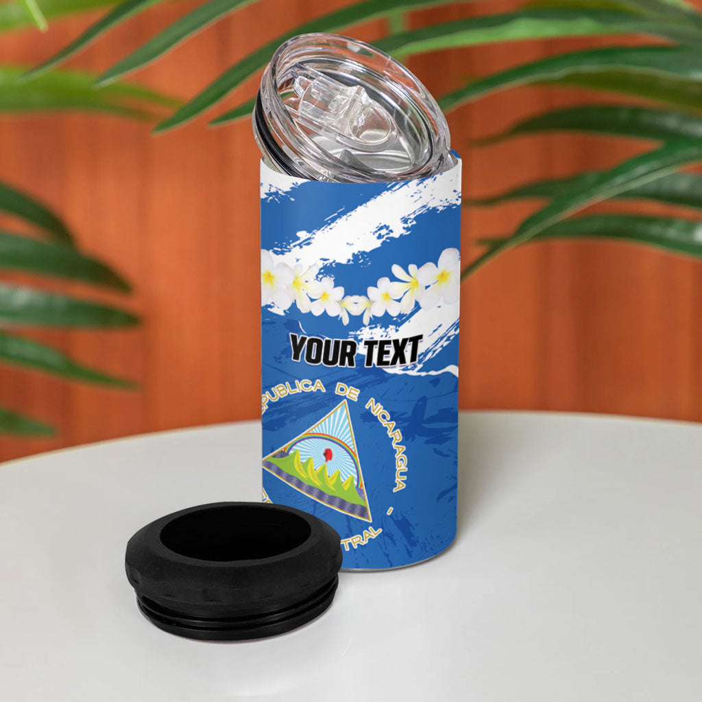 Personalized Nicaragua Sacuanjoche 4 in 1 Can Cooler Tumbler Happy Independence Day