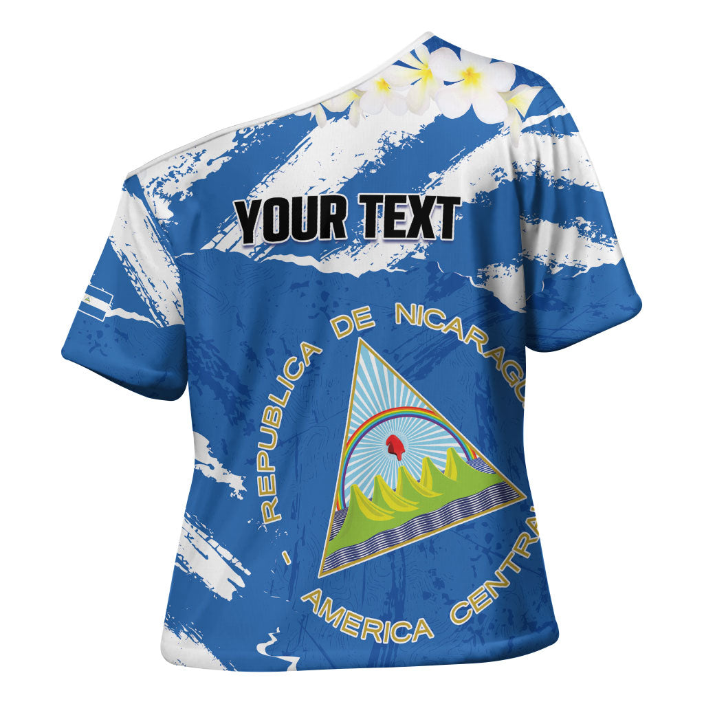Personalized Nicaragua Sacuanjoche Cross Shoulder Shirt Happy Independence Day
