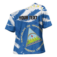 Personalized Nicaragua Sacuanjoche Cross Shoulder Shirt Happy Independence Day